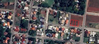 Vista aérea de uma área residencial em Lajeado, Brasil.