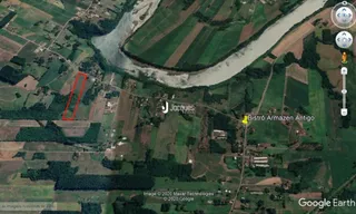 Vista aérea de uma propriedade rural na região de Lajeado, Brasil.