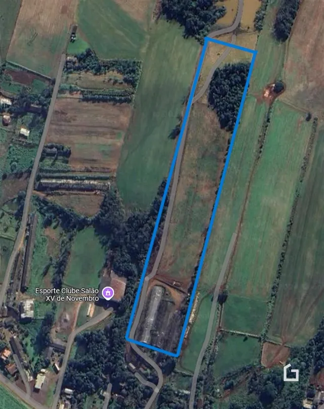 Vista aérea de uma propriedade rural em Lajeado, Brasil.