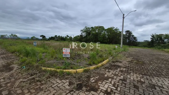 Vista externa de um terreno com vegetação e estrada de terra em Lajeado.