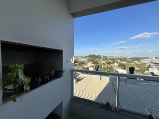 Vista panorâmica da paisagem urbana de Lajeado, Brasil, vista de um terraço.