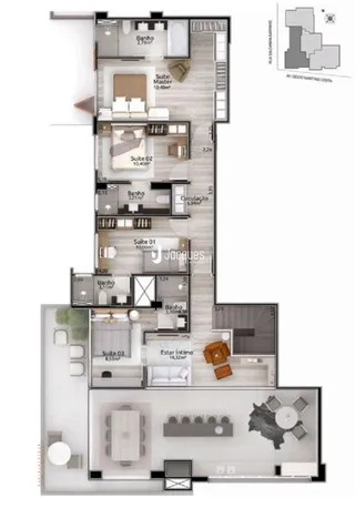 Apartamento com 3 dormitórios, foto 11