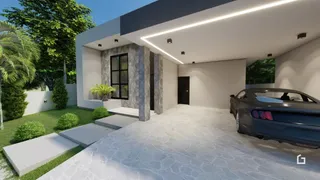 Fachada moderna de uma residência em Lajeado, Brasil.