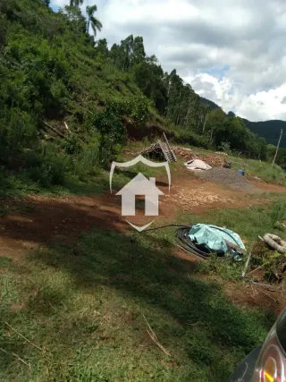 Vista da paisagem rural com vegetação densa e terreno inclinado.