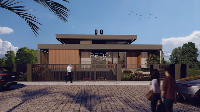 Fachada moderna de uma residência em Lajeado, Brasil.