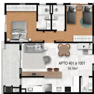 Apartamento com 2 dormitórios, foto 2