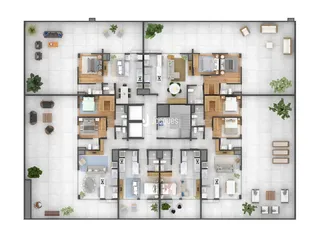 Planta baixa de um imóvel residencial em Lajeado.