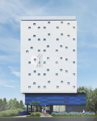 Fachada moderna de um edifício residencial ou comercial em Lajeado.
