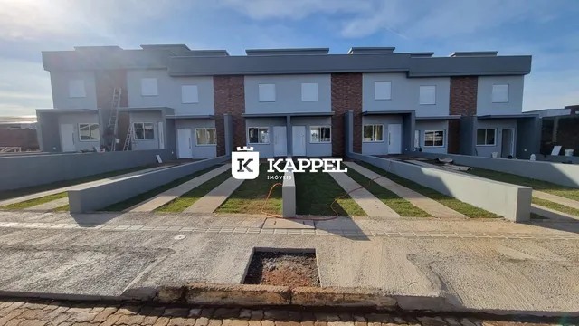 Fachada de um prédio residencial moderno em Lajeado, Brasil.