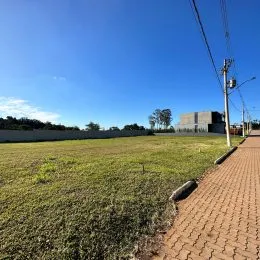 Vista externa de um campo aberto com vegetação no quintal da propriedade.