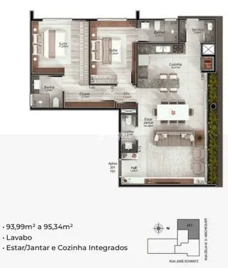 Apartamento com 2 dormitórios, foto 3