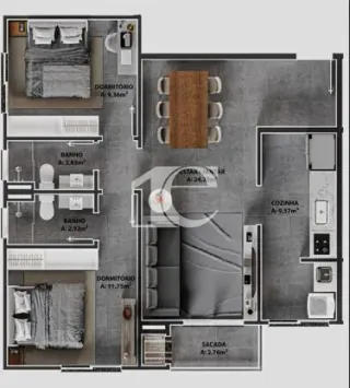 Apartamento com 2 dormitórios, foto 8