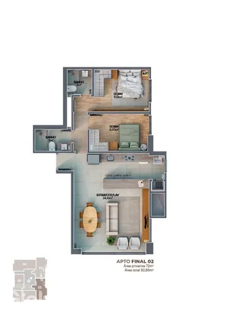 Apartamento com 2 dormitórios, foto 14