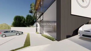 Fachada moderna de uma residência em Lajeado, Brasil.
