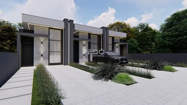 Fachada moderna de uma residência em Lajeado, Brasil.