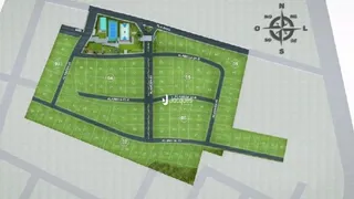 Mapa de loteamento residencial na Lajeado, Brasil.