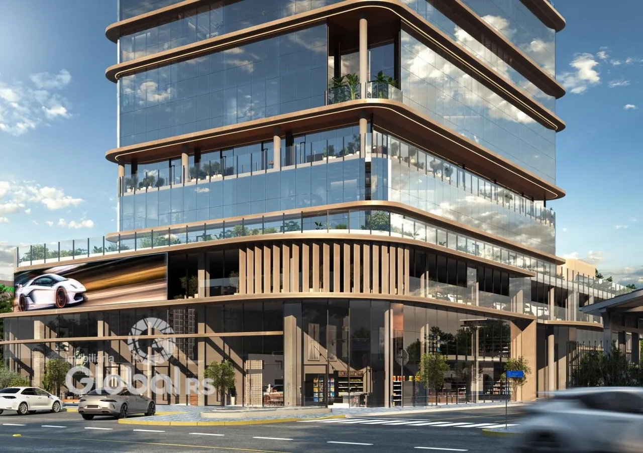 Fachada moderna de um edifício residencial ou comercial em Lajeado.