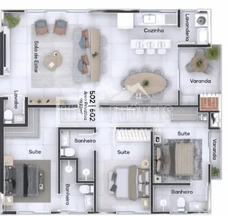 Apartamento com 3 dormitórios, foto 8