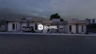 Fachada de uma casa moderna em Lajeado, Brasil.