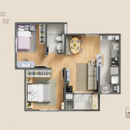 Apartamento com 2 dormitórios, foto 5
