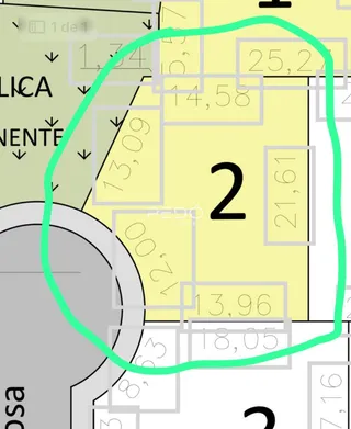 Este é um trecho de um mapa de planta de um imóvel em Lajeado.