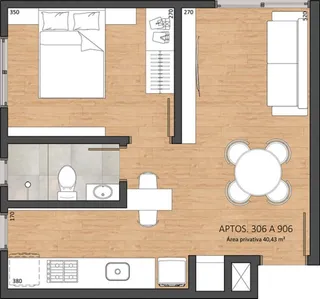 Apartamento com 1 dormitório, foto 3