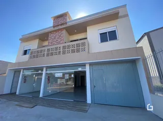 Fachada de uma residência moderna em Lajeado, Brasil.