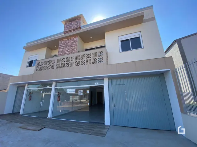 Fachada de uma residência moderna em Lajeado, Brasil.