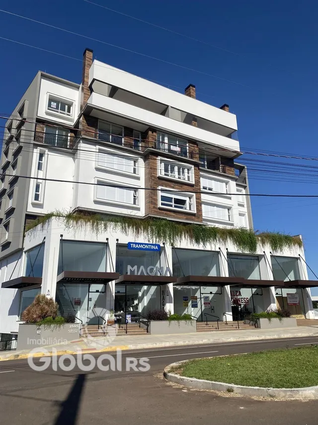 Fachada de um prédio comercial em Lajeado, Brasil.