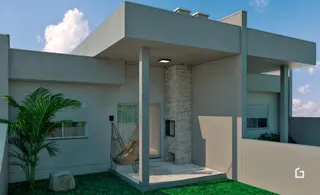 Fachada moderna de uma residência em Lajeado, Brasil.