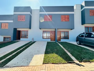 Fachada moderna de uma residência em Lajeado, Brasil.