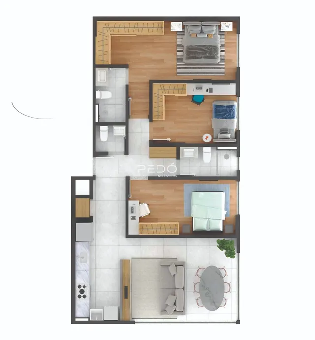 Apartamento com 3 dormitórios, foto 4