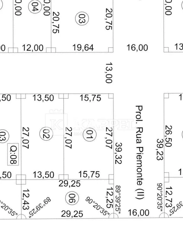 Planta baixa mostrando as dimensões e o layout de um imóvel em Lajeado.