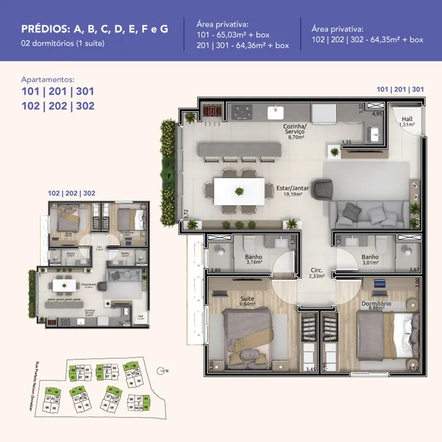 Apartamento com 2 dormitórios, foto 3