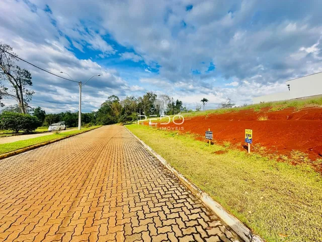 Vista da estrada de acesso e da área rural adjacente à propriedade em Lajeado.