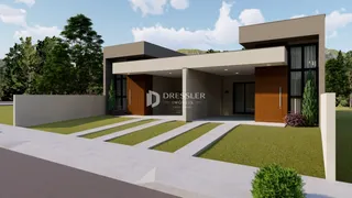Fachada moderna de uma residência em Lajeado, Brasil.