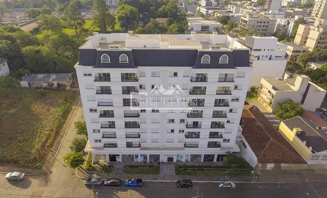 Vista aérea do edifício residencial em Lajeado, Brasil.