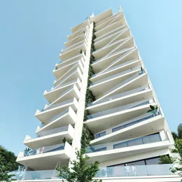 Fachada de um prédio residencial moderno em Lajeado, Brasil.