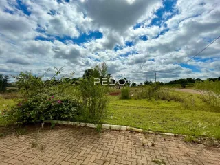Paisagem de campo com vegetação e céu azul.