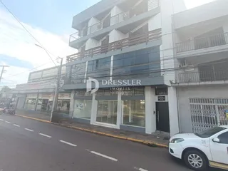 Fachada de um prédio residencial na rua em Lajeado, Brasil.