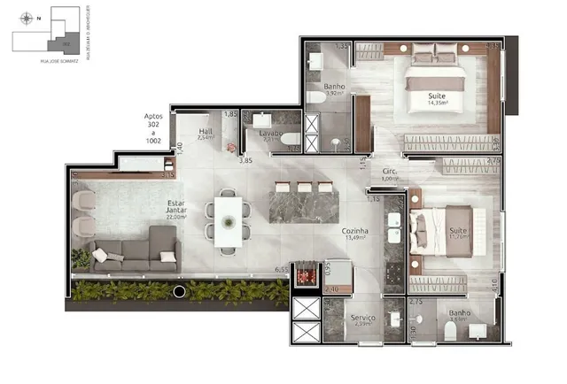 Apartamento com 2 dormitórios, foto 4