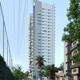 Fachada de um prédio residencial alto em Lajeado, Brasil.