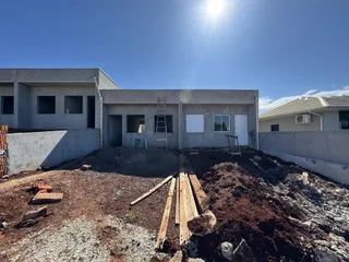 Vista externa de uma construção em andamento em Lajeado, Brasil.