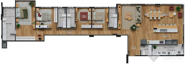 Apartamento com 4 dormitórios, foto 3