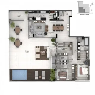 Apartamento com 3 dormitórios, foto 4