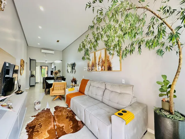 Sala de estar com sofá e decoração em ambiente interno.