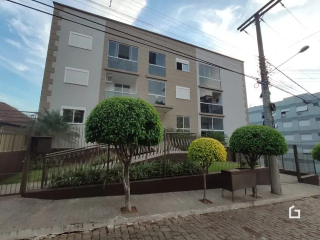 A fachada de um prédio residencial em Lajeado, Brasil.
