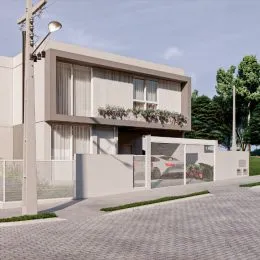 Fachada de um imóvel residencial em Lajeado, Brasil.