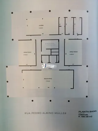 Planta baixa do imóvel na Rua Pedro Albino Muller em Lajeado.