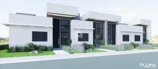 Fachada moderna de uma residência em Lajeado, Brasil.